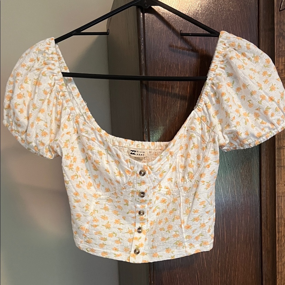 Billabong Sweet Memory floral crop corset top. New without tags.  Size small.
